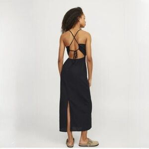 JJXX JXAGNES Maxi Linen Dress Black XS